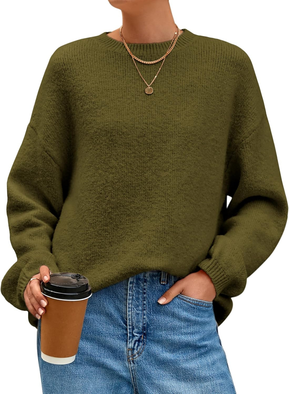 MASCOMODA Womens Fuzzy Long Sleeve Chunky Oversized Sweaters | Amazon (US)
