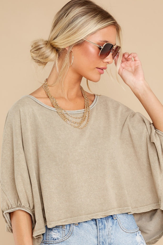 Make New Friends Light Mocha Top | Red Dress 