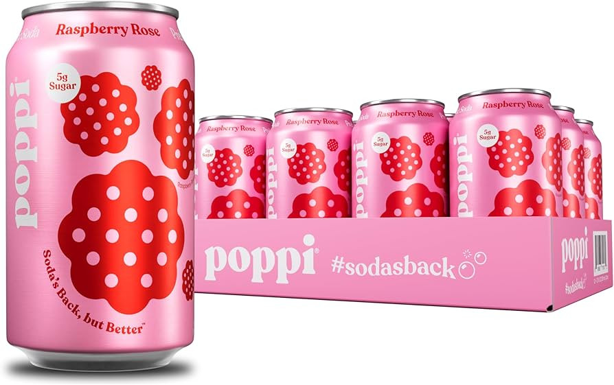 Poppi Sparkling Prebiotic Soda Beverage with Apple Cider Vinegar, Seltzer Water and Fruit Juice, ... | Amazon (US)