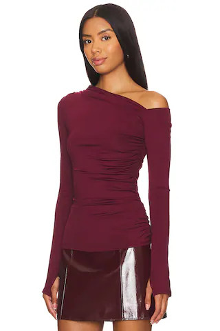 NIA Cleo Top in Oxblood from Revolve.com | Revolve Clothing (Global)