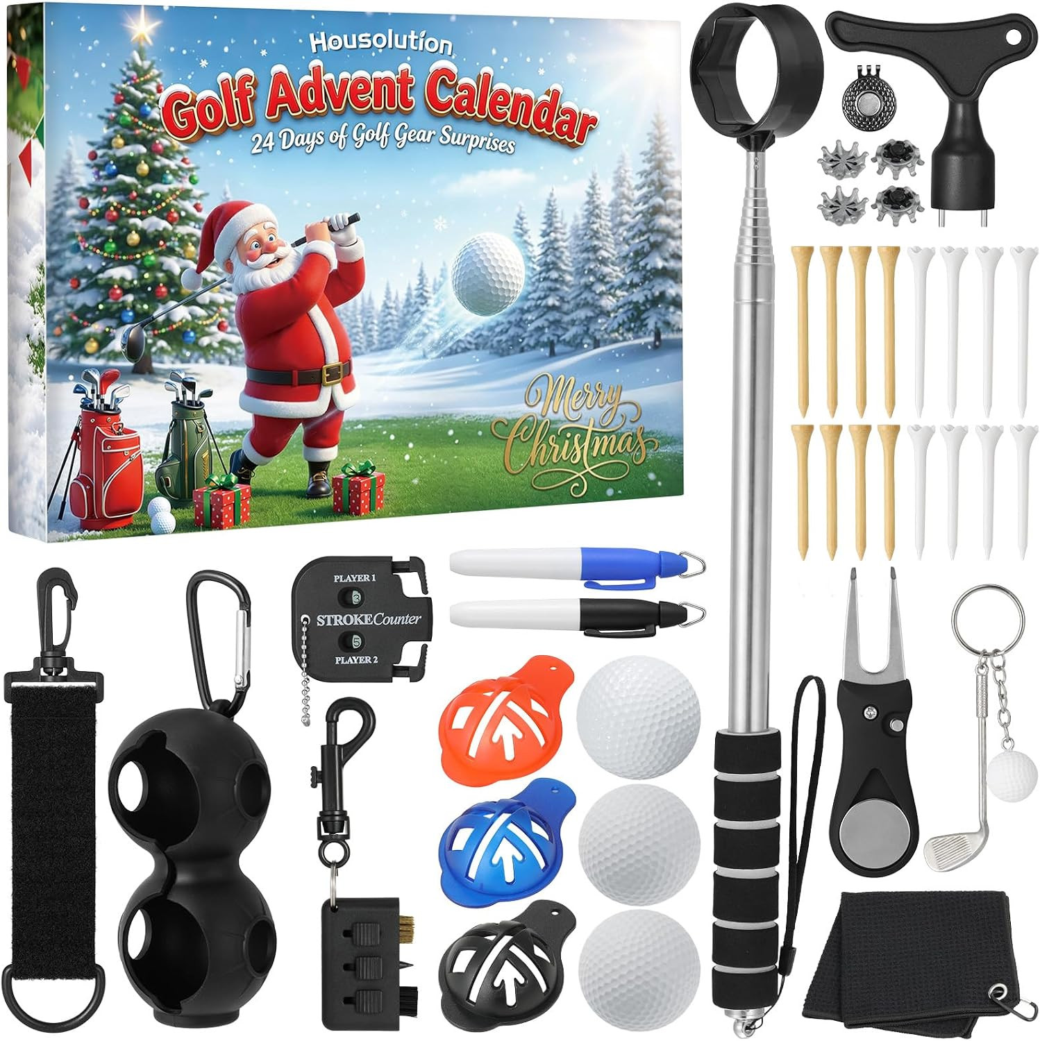 Housolution Golf Advent Calendar 2026, 24 Day Christmas Countdown Calendar | Amazon (US)