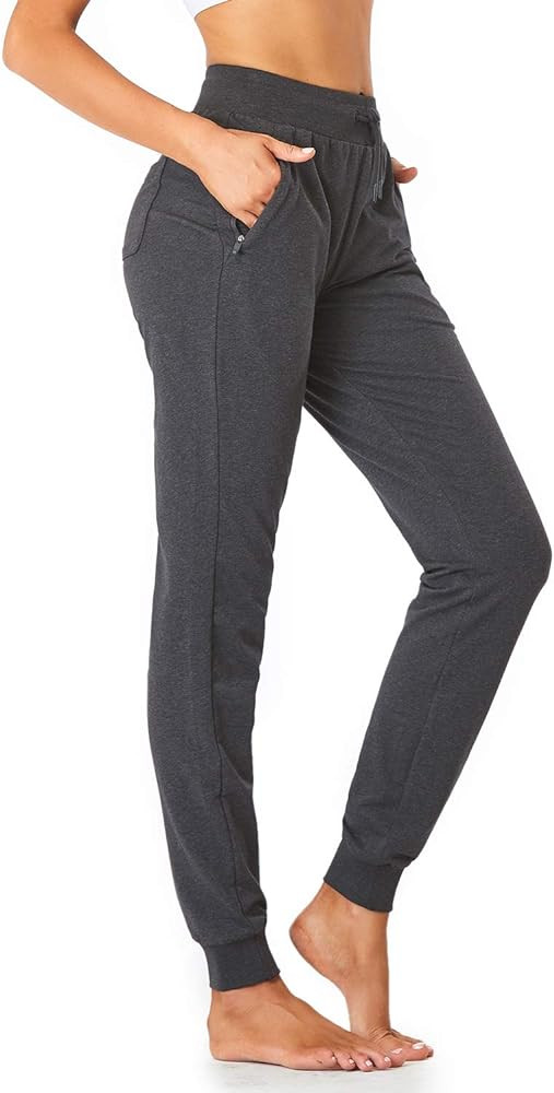 SEVEGO Lightweight Women's 30"/32"/34"/36" Tall Inseam Cotton Soft Jogger with Zipper Pockets Car... | Amazon (US)