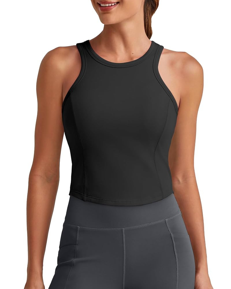 G4Free Barefeel Built in Bra Workout Tops for Women Removable Pads Longline Sport Bras Racerback ... | Amazon (US)