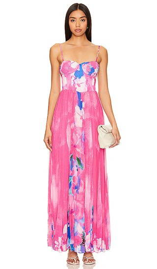 Vesa Bustier Maxi Dress in Multicolor | Revolve Clothing (Global)