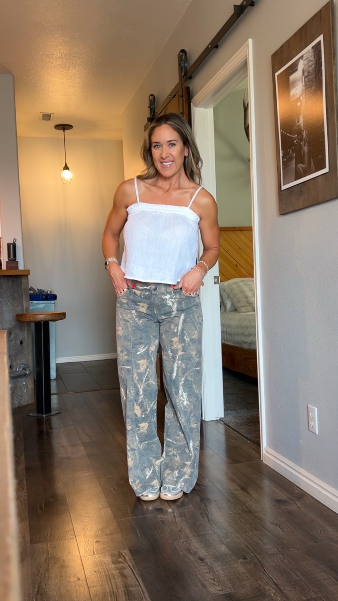 The metallic silver shoes were the best part and I regret not getting a better picture 🥴 but this tank is only $9 right now. Wearing a small 💫

#LTKootd #LTKgrwm #LTKmomlife