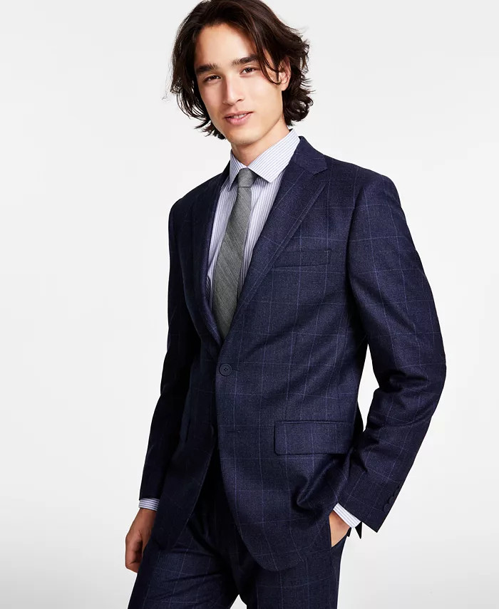 Calvin Klein Men's Slim-Fit Wool-Blend Stretch Suit Jacket - Macy's | Macys (US)