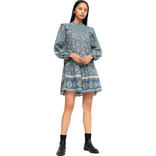 Women's Margo Long Sleeve Dress, Ocean | Maisonette