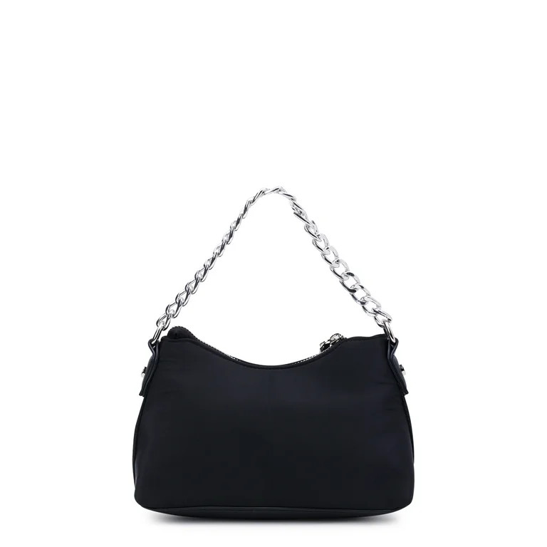 Madden NYC Women's Hobo Crossbody Handbag with Chain, Black | Walmart (US)