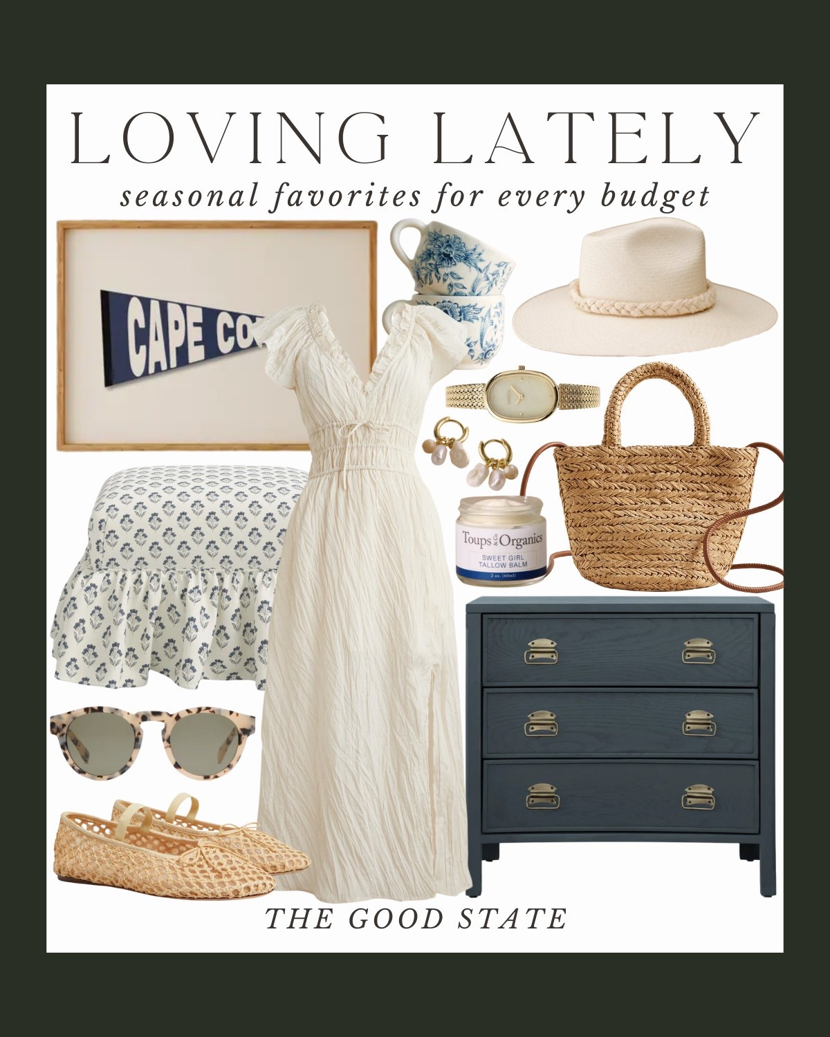 This collection is for all the girlies living their best life as the summertime sunshine warms their face and the sea breeze blows through their hair. This is for the ones dreaming of evening strolls on Nantucket’s cobblestone roads and endless hydrangeas all around. For the ladies who love all things gingham, a lightweight sweater and all the classic stripes. For the ones who enjoy sailing in Newport, a picnic on the Cape Cod seashore and happy hour in Martha’s Vineyard. This collection is for you🦞 ⚓️ 🧺 Ootd, outfit idea, style tip, classic style, timeless style striped sweater, quince, J.Crew, J.Crew, factory, target, target fashion, target style, Walmart, Anthropologie, Anthro, Madewell, white dress, spring dress, summer dress, spring fashion, summer fashion, vacation, outfit, Memorial Day sale, Memorial Day, outfit, Fourth of July, outfit, red, white, and blue outfit, gingham dress, quilt dress, organic skin, care, pearl, jewelry, Abercrombie, and Fitch, Tuckernuck, Madewell, H&M, Amazon, Amazon style, farmers market outfit, sissy light hat, dolce vita, women’s shoes, raffia bags, wedding guest dress, summer dress, wedding guest, Lauren England, the good state, American flag sweater, Fourth of July outfit, 4th of July outfit, Independence Day

#LTKFindsUnder50 #LTKStyleTip #LTKSaleAlert