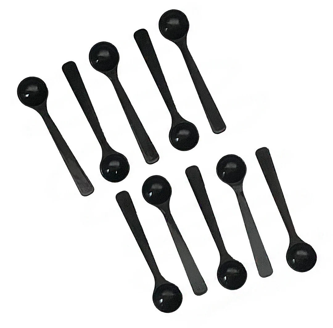 Miniature Black Scoops for Mica Powder 10pc/25pc/50pc/100pc Available Free Shipping - Etsy | Etsy (US)