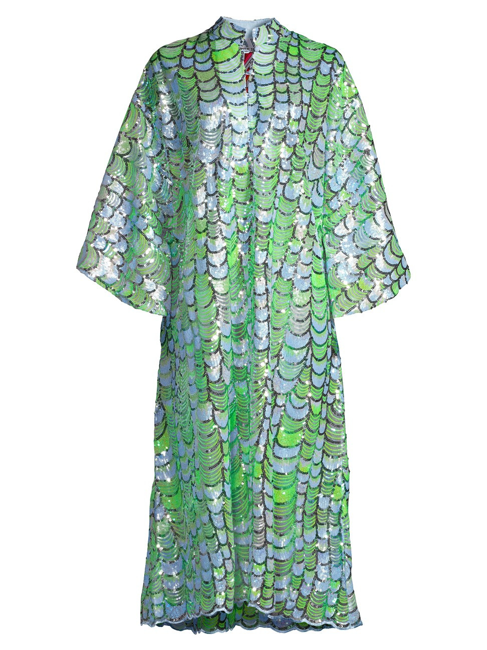 Women's Scallop Sequin Caftan - Green | Saks Fifth Avenue