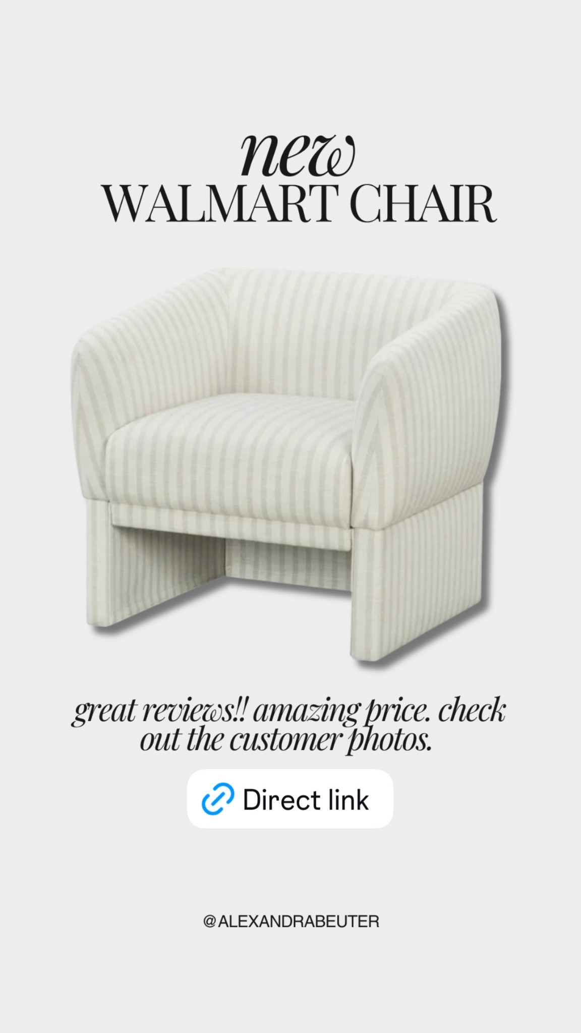 Walmart home // accent chair // Walmart finds // striped chair // living room chair // affordable style // looks for less // cute chairs 

#LTKStyleTip #LTKSeasonal #LTKHome
