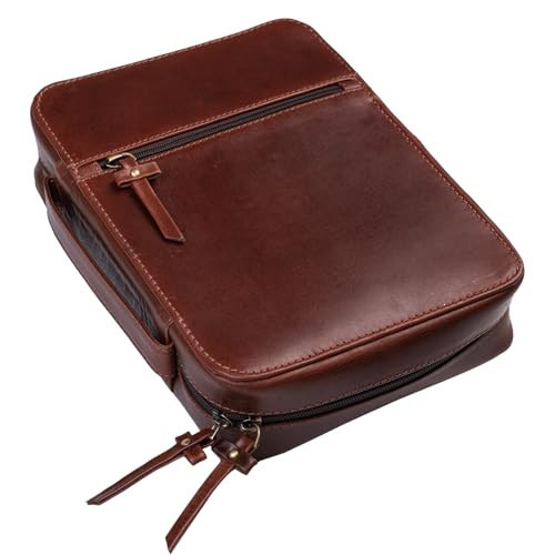 ELIZO Genuine Leather Bible Cover Case for Women and Men - Bible Cases for Woman - Bible Cover for Men - Book Cover Bible Covers - Large - Kona | Amazon (US)