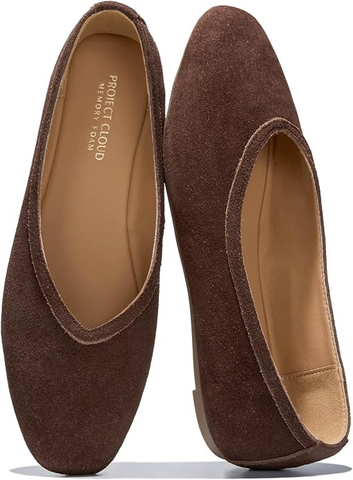 Project Cloud 100% Genuine Leather Ballet Flats for Women - Womens Shoes | Amazon (US)