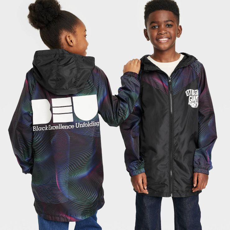 Black History Month Kids' Rain Coat - Black Abstract | Target