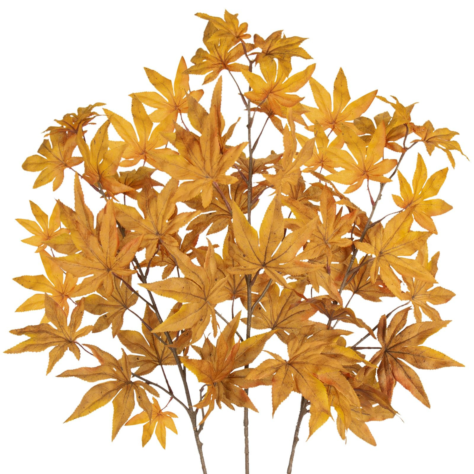 DILATATA 30 inch Artificial Maple Leaves Branch Fake Maple Shrubs Faux Fall Branches for Home Flo... | Amazon (US)
