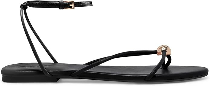 Coutgo Womens Strappy Flat Sandals Open Toe Flip Flops Sandals Ankle Strap Summer Beach Shoes | Amazon (US)