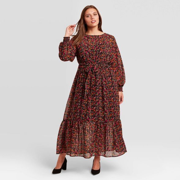 Women's Plus Size Long Sleeve Dress - Ava & Viv™ | Target