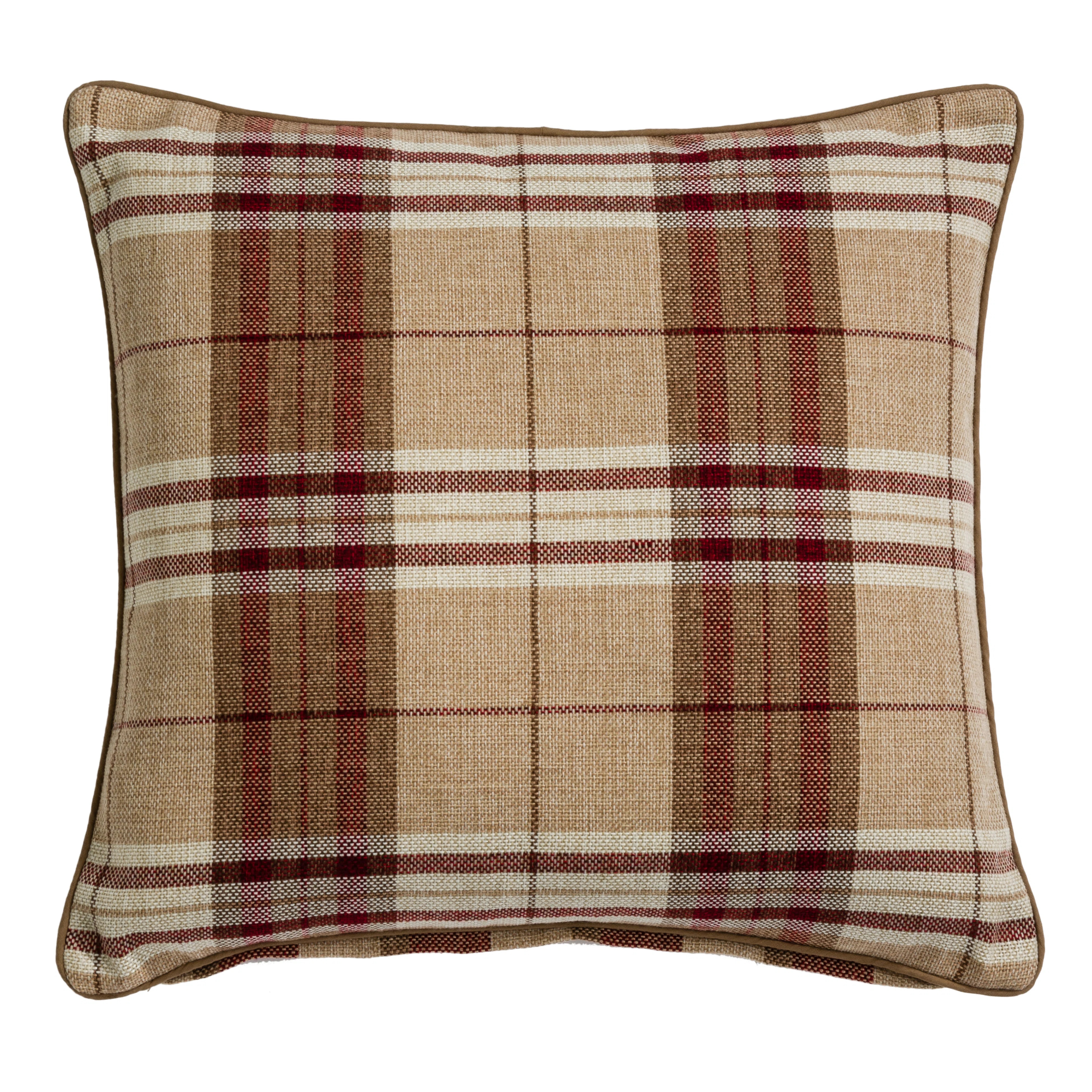 Colleyville Plaid Square Throw Cushion | Wayfair UK