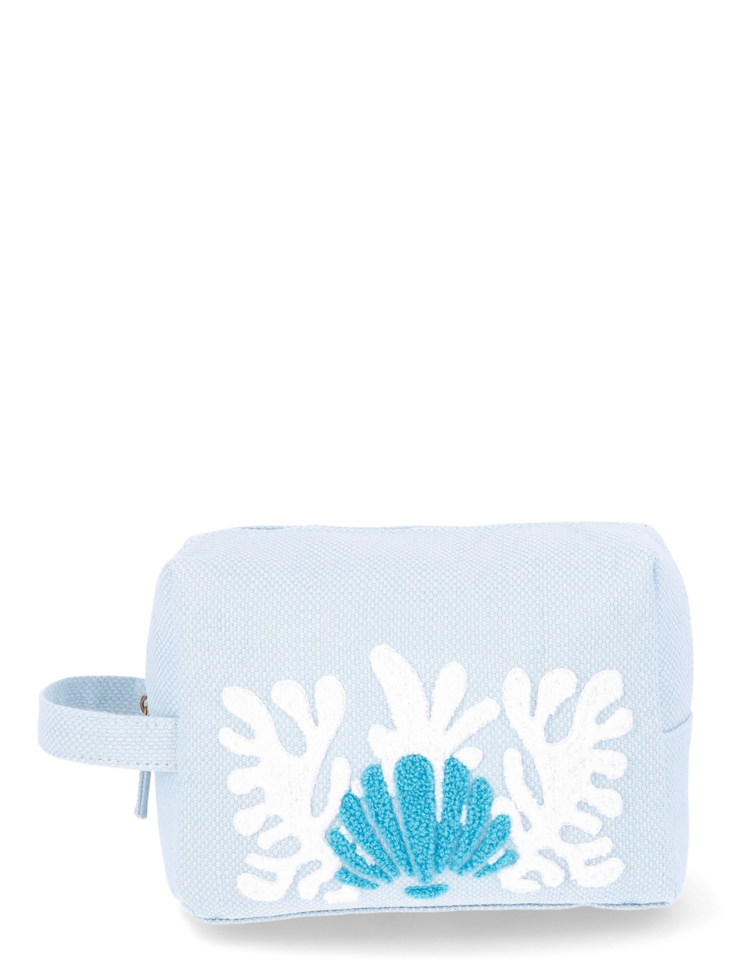 No Boundaries Woven Seashell Pouch, Light Blue | Walmart (US)