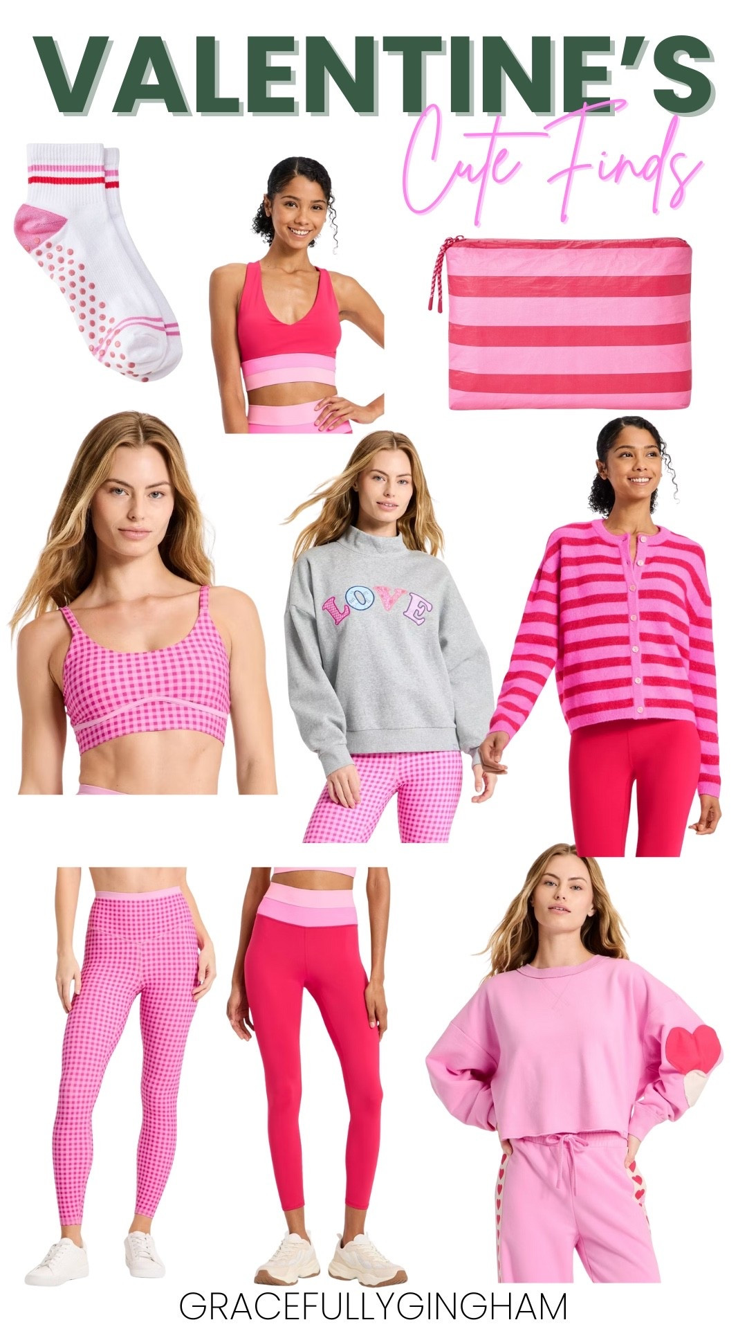 Cutest pink and red Valentines finds! I am loving these crewnecks and cute pink athleisure sets! 

#LTKSeasonal #LTKfitnessgoals #LTKActive