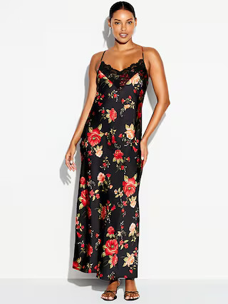 The Occasion by Old Navy Satin V-Neck Maxi Dress | Old Navy (US)
