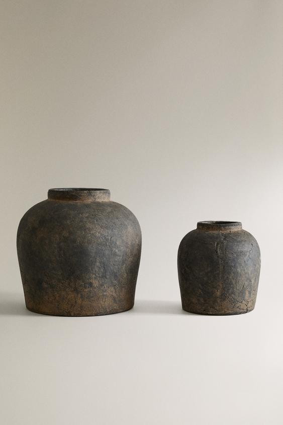 DISTRESSED TEXTURE CERAMIC VASE | Zara UK
