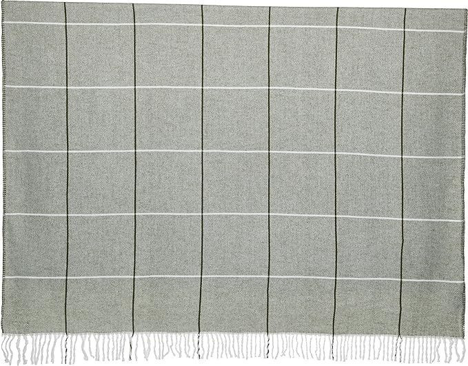 Arus Acrylic Highlands Collection Queen Size Tartan Plaid Design Throw Blanket Green Stripes, 60x... | Amazon (US)