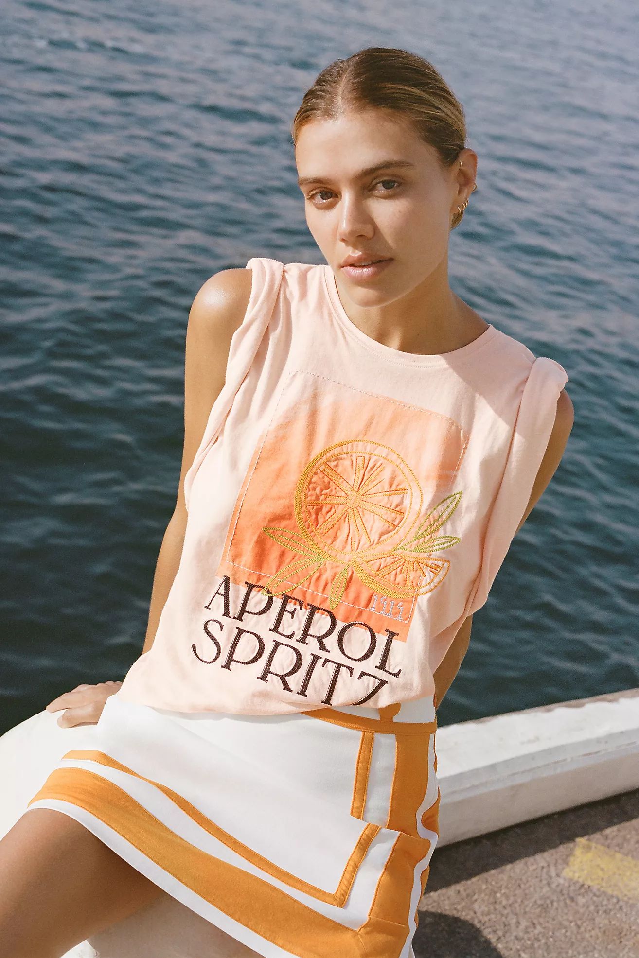 By Anthropologie Aperol Spritz Graphic Tee | Anthropologie (US)