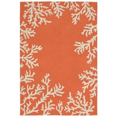 Liora Manne Capri Coral Border Indoor/Outdoor Rug Orange 8 3 X11 6 | Walmart (US)