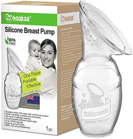 Haakaa Bomba de leche con pezón de silicona, bomba de lactancia manual de silicona, bomba de leche 1 | Amazon (US)