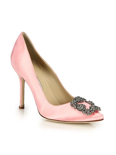 Hangisi 105 Embellished Satin Pumps | Saks Fifth Avenue