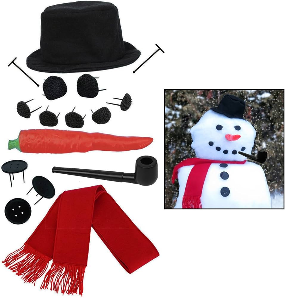 Evelots Snowman Decorating Kit-16 Pieces-Durable/Reusable-Entire Family Fun-Sturdy Prongs-Outdoor... | Amazon (US)