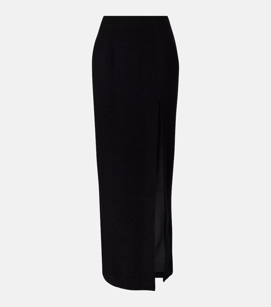 Alessandra Rich Wool-blend twill bouclÃ© maxi skirt | Mytheresa (US/CA)