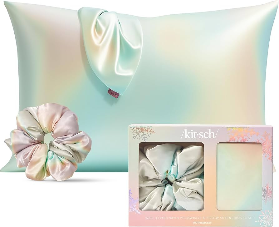 Kitsch Satin Pillowcase with Zipper for Hair & Skin - Softer Than Silk, Machine Washable, Wrinkle... | Amazon (US)