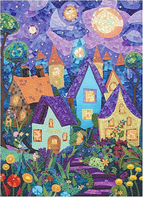 Jigsaw Puzzles for Adults 1000 Pieces, Stained Glass Puzzle for Game Night Family Home Decor Wall... | Amazon (US)