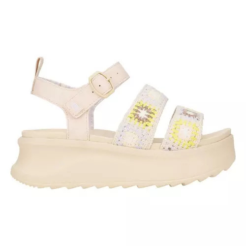 Women's HEYDUDE Delray Buckle Cottage Crochet Platform Sandals | Scheels Sports