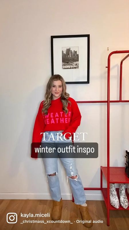 Easy winter outfit ✨

- Wearing a medium in this sweater from Target 
- Abercrombie jeans runs TTS 
- mini ugg dupes run a little small, sized up a full size 

Target finds, target fashion, ugg dupes, GRWM, easy outfits, cozy outfit

#LTKstyletip #LTKSeasonal #LTKunder50
