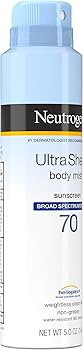 Neutrogena Ultra Sheer Spf#70 Body Mist Full Reach Spray 5 Ounce (148ml) (3 Pack) | Amazon (US)