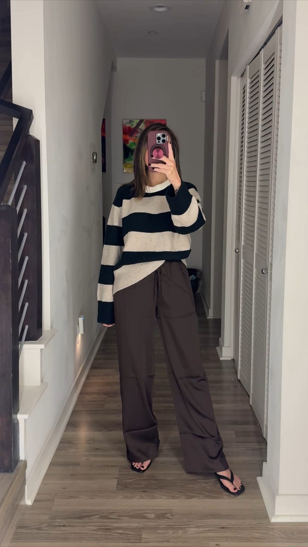 OOTD 🤎 This sweater is so cozy. I sized up two sizes for a relaxed fit. Styled with satin brown pants that can be worn casually and dressed up.  

OOTD, sweater, satin pants, casual outfit, sale, The Stylizt 





#LTKSaleAlert #LTKFindsUnder100 #LTKootd