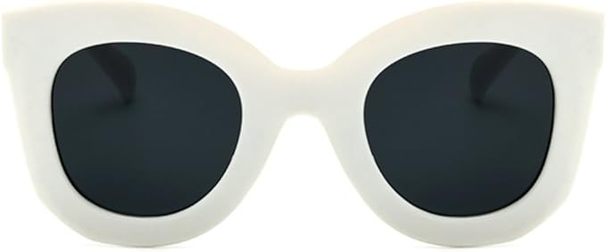 Butterfly Sunglasses Semi Cat Eye Glasses Plastic Frame Clear Gradient Lenses | Amazon (US)