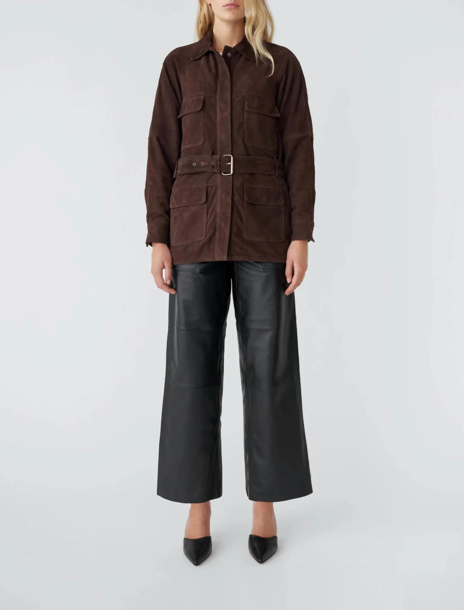 Sahara Suede Jacket In Brown | Shop Simon