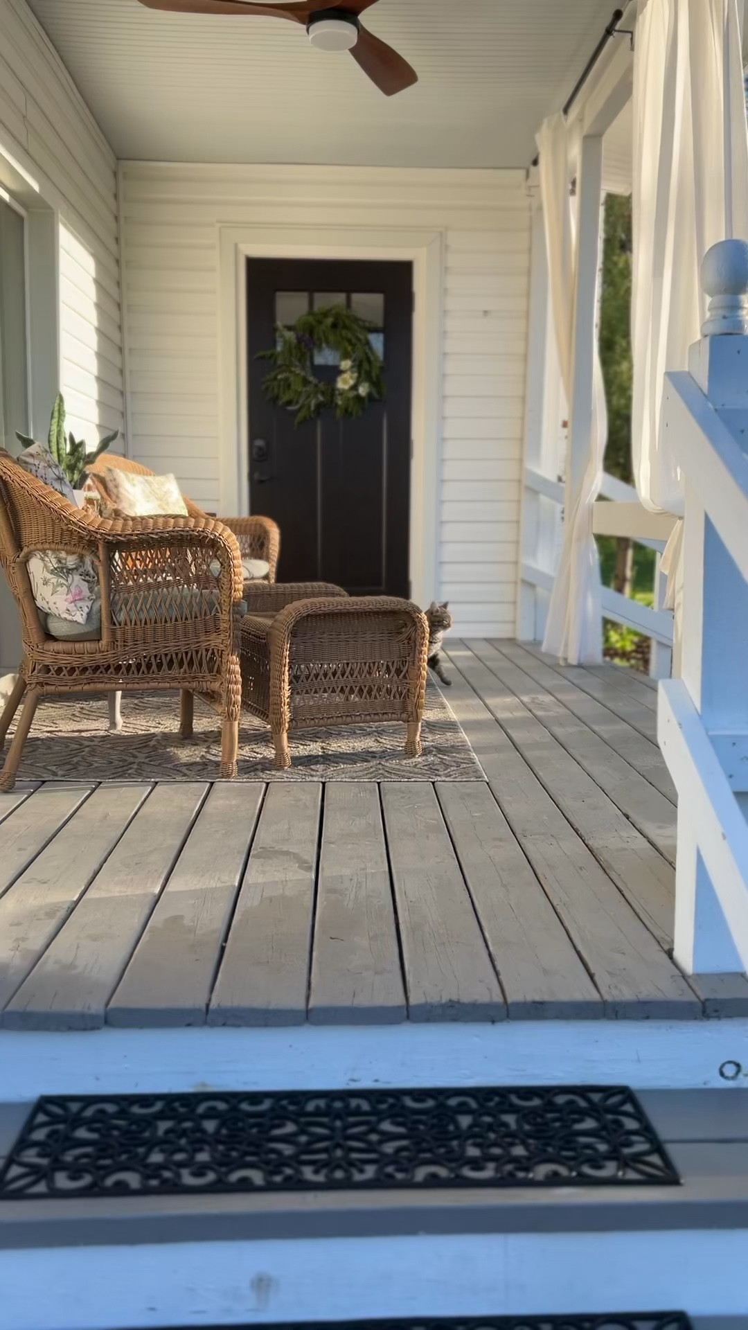 Shop our front porch! Spring porch refresh 

Front porch rug, outdoor rug, outdoor porch fan, outdoor pillows, patio cushions, outdoor chair cushions, siding hooks, front door wreath, wreath hook, hairpin legs, outdoor curtains, linen curtains, curtain rod, farmhouse front porchh



#LTKHome #LTKSaleAlert #LTKSeasonal