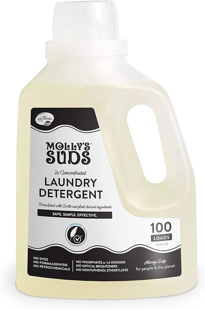 Molly's Suds Liquid Laundry Detergent | Natural Laundry Detergent Soap for Sensitive Skin | 2x Co... | Amazon (US)