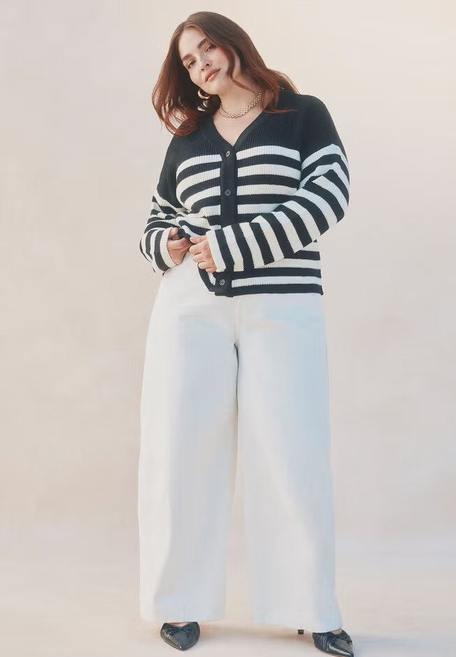 The Yvette Rigid Wide Leg Jean | Eloquii