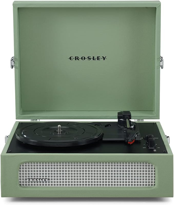 Crosley CR8017A-SA Voyager Vintage Portable Vinyl Record Player Turntable with Bluetooth Receiver... | Amazon (US)