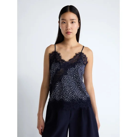 Devil Wears Prada Scoop Collection Women's Lace Trim Blouse, Sizes XS-XXL | Walmart (US)