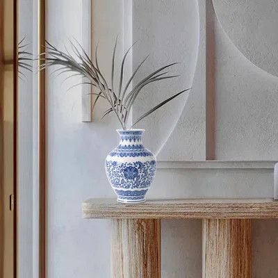 Blue And White Ceramic Vase, Porcelain Vase For Home Décor | Wayfair North America