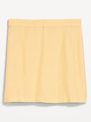 High-Waisted Linen-Blend Mini Skirt | Old Navy (US)