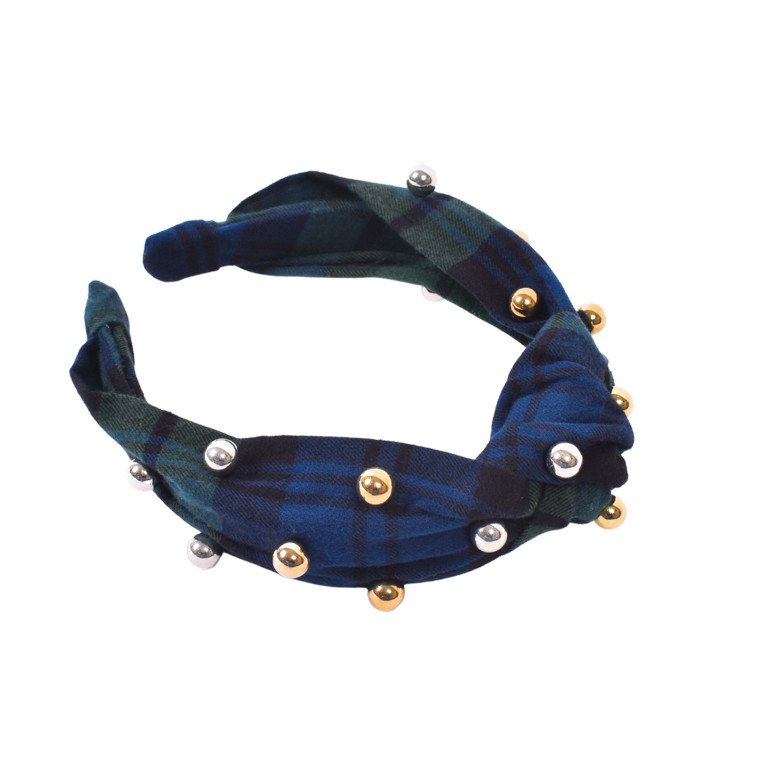 Bellefixe Christmas Knotted Headband with Metallic Pearls - Evergreen | Walmart (US)